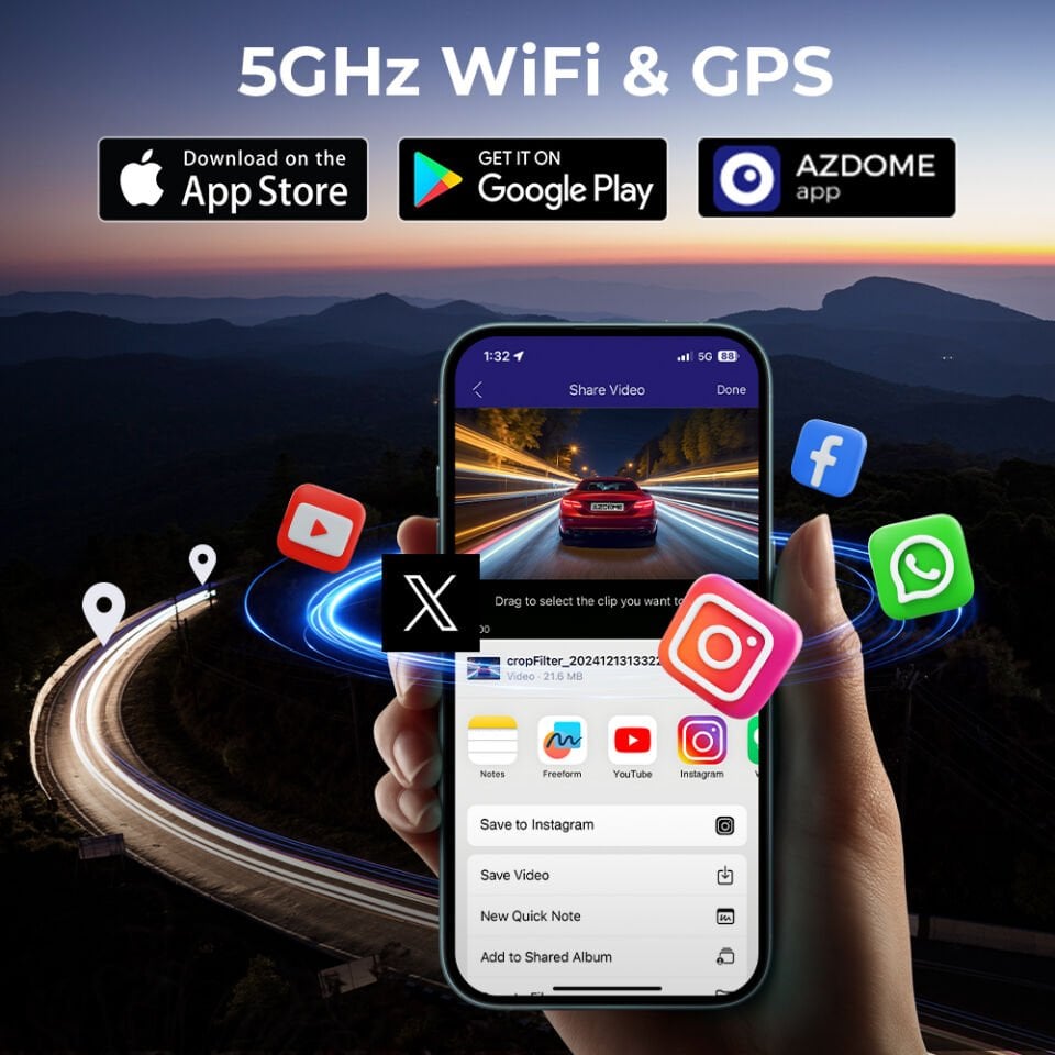 AZDOME M660 4 KAMERALI 4K ARAÇ KAMERASI