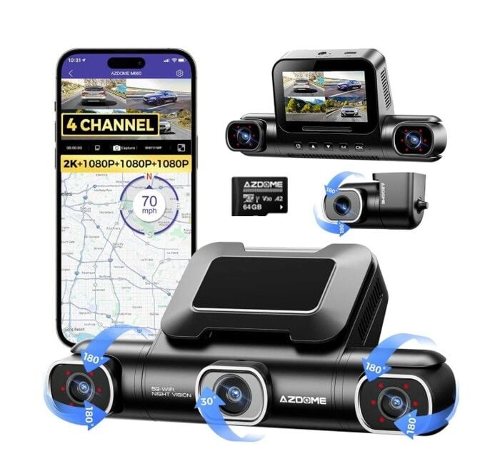 AZDOME M660 4 KAMERALI 4K ARAÇ KAMERASI
