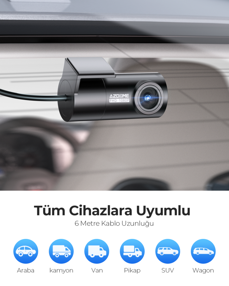 AZDOME S58 3 KAMERALI 4K ARAÇ KAMERASI