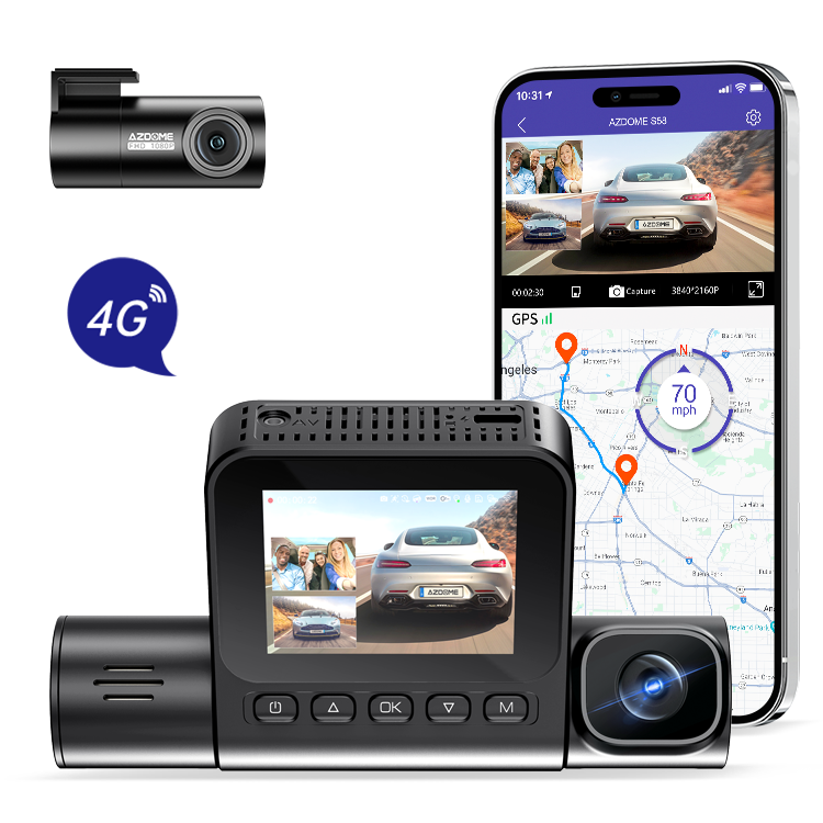 AZDOME S58 3 KAMERALI 4K ARAÇ KAMERASI
