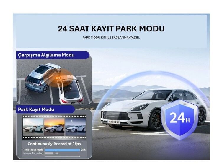 AZDOME M550 Pro 3 KAMERALI 4K ARAÇ KAMERASI