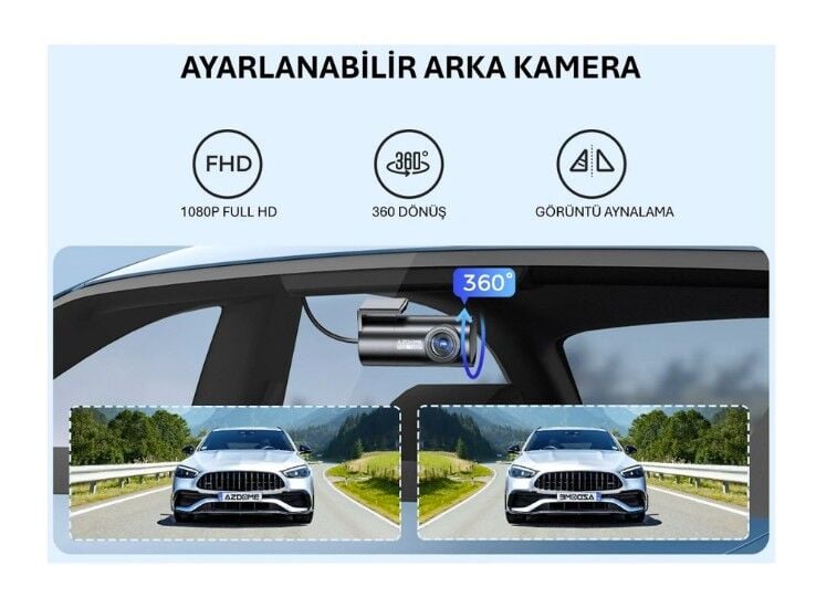 AZDOME M550 Pro 3 KAMERALI 4K ARAÇ KAMERASI