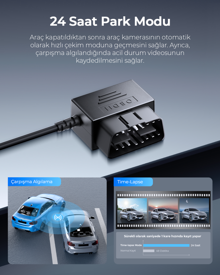 AZDOME OBD HARDWIRE PARK KİTİ TYPE-C