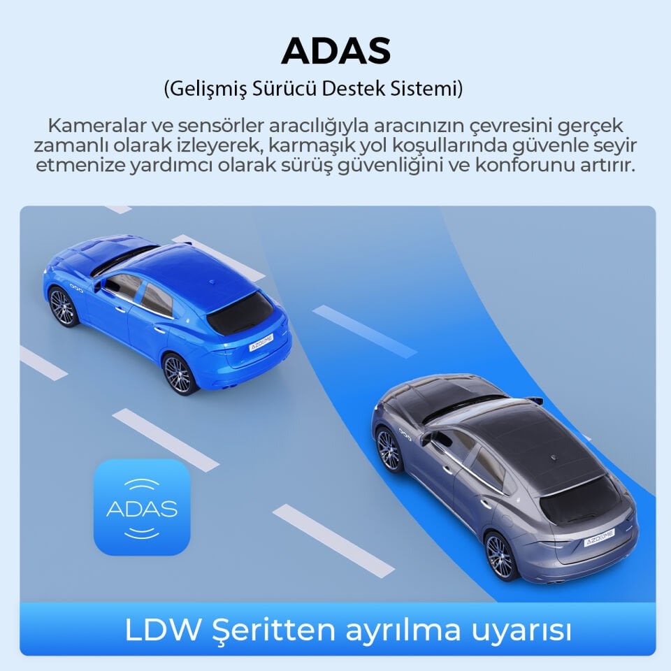 AZDOME M17 MAX 4K 2 KAMERALI ADAS ARAÇ KAMERASI