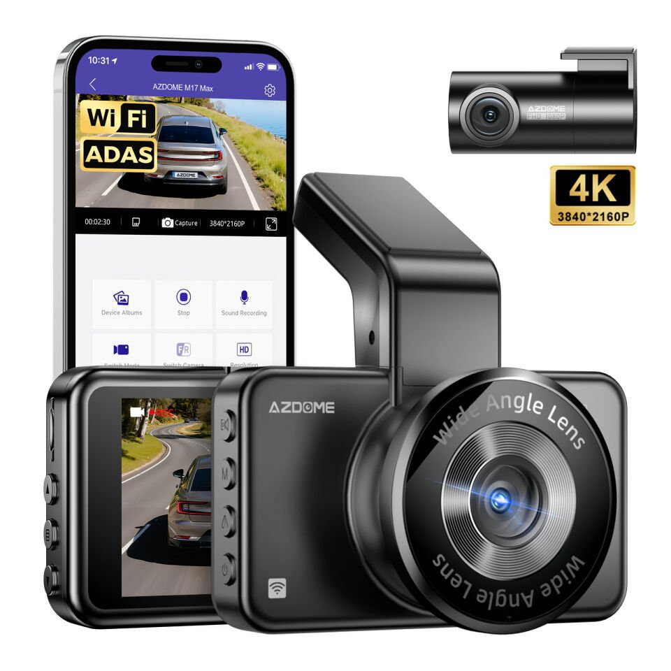 AZDOME M17 MAX 4K 2 KAMERALI ADAS ARAÇ KAMERASI