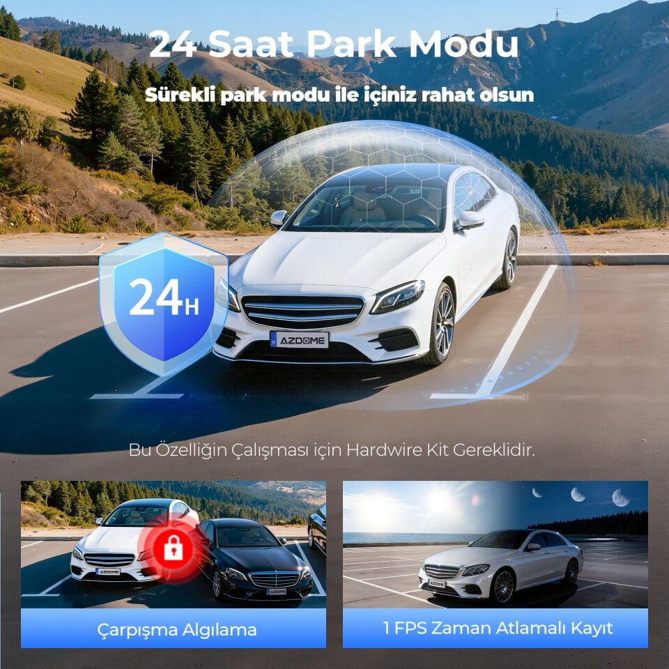 AZDOME M17 MAX 4K 2 KAMERALI ADAS ARAÇ KAMERASI